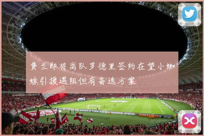 费兰即将离队罗德里签约在望小蜘蛛引援遇阻但有备选方案